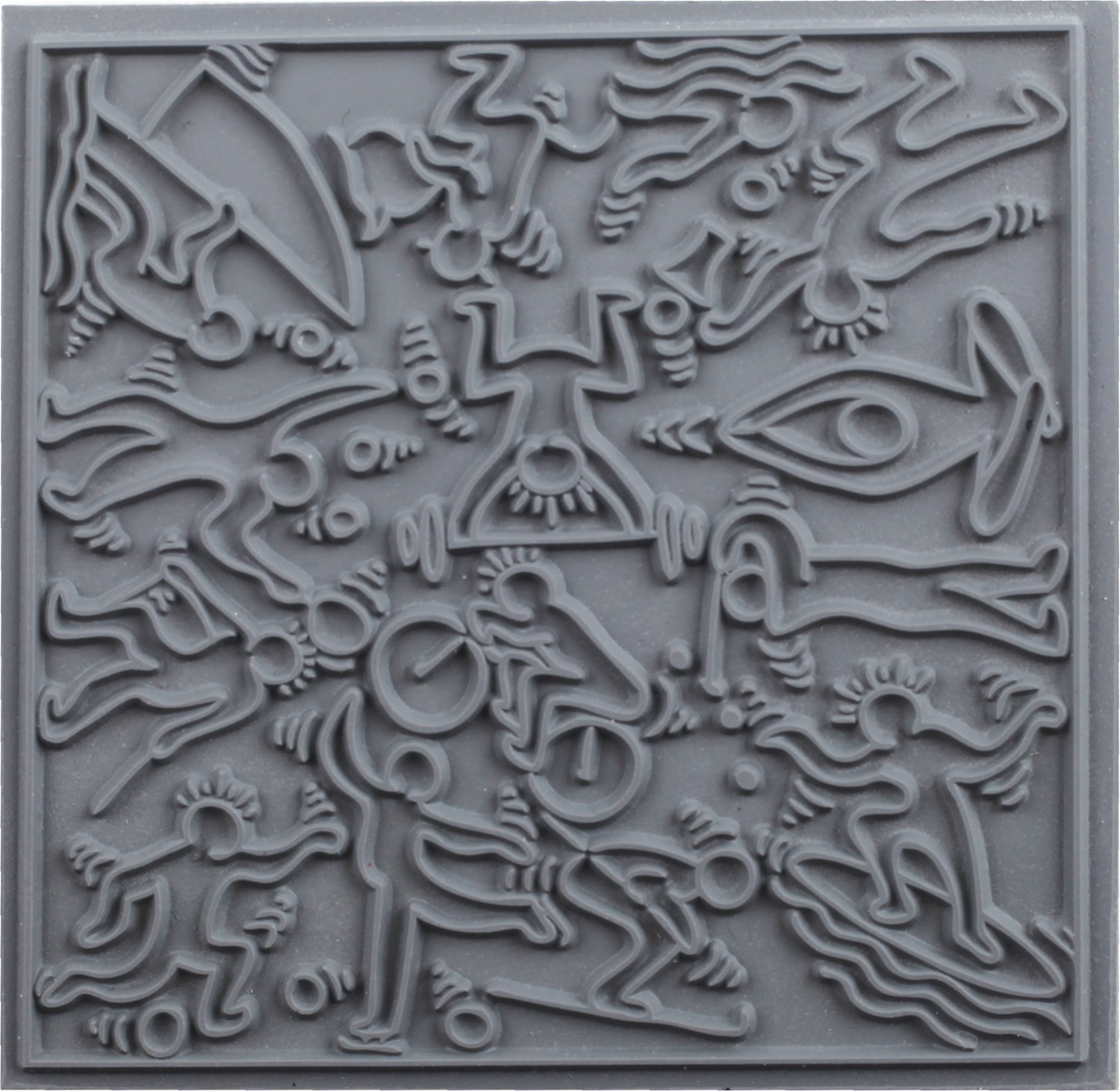 cernit-plaque-texture-gris-9x9cm-caoutchouc image 1