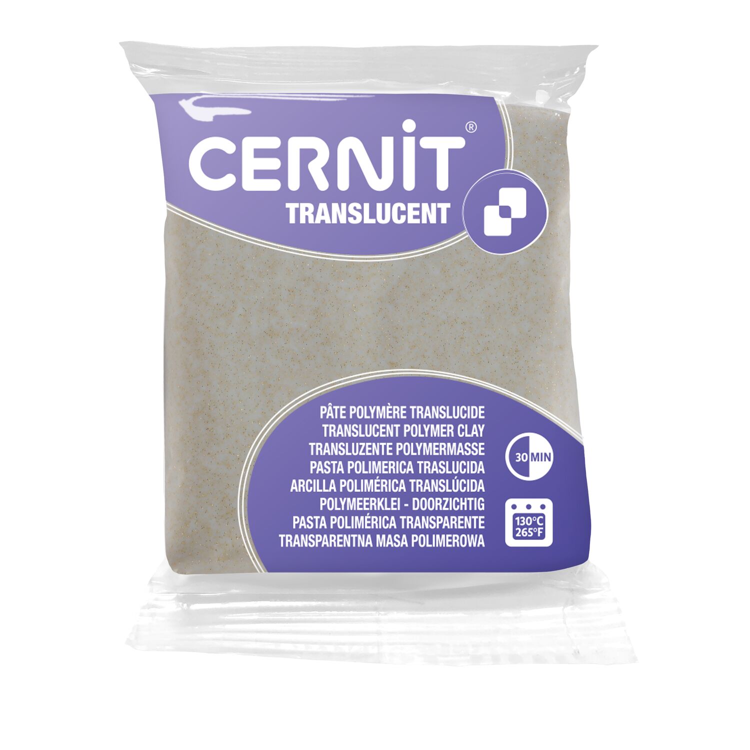 cernit-translucent-p-te-polym-re-56g-glitter-or image 2
