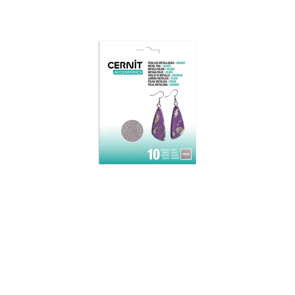 cernit-pack-10-feuilles-m-tallis-es-argent-es-12x15cm image 1