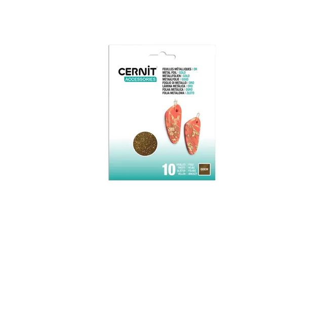 cernit-pack-10-feuilles-m-tallis-es-dor-es-12x15cm image 1