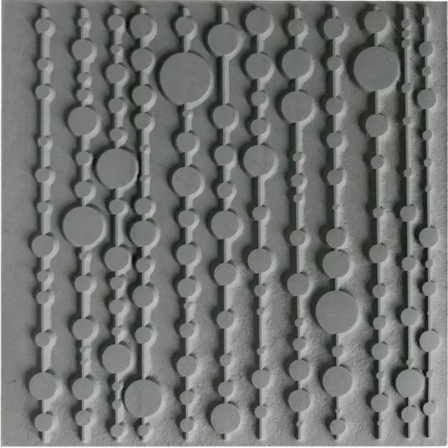 cernit-plaque-texture-gris-9x9cm-accessoire-relief image 1