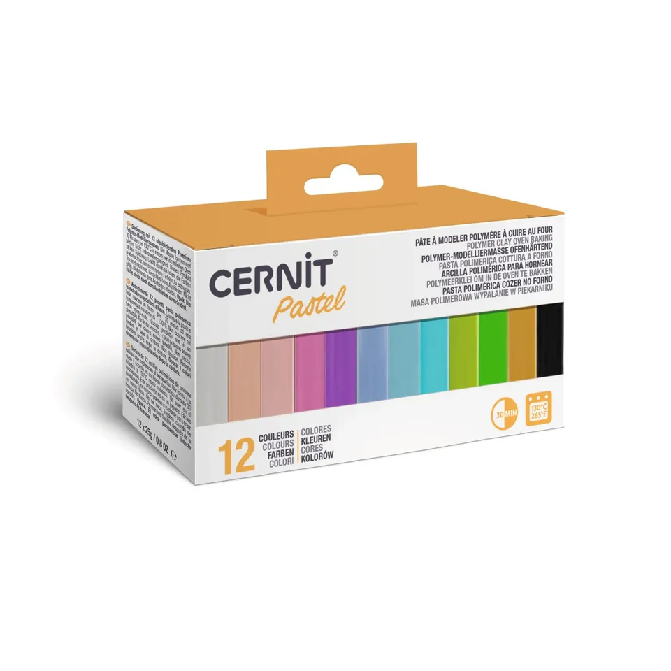 cernit-number-one-assortiment-12-mini-pains-pastel-25g image 1