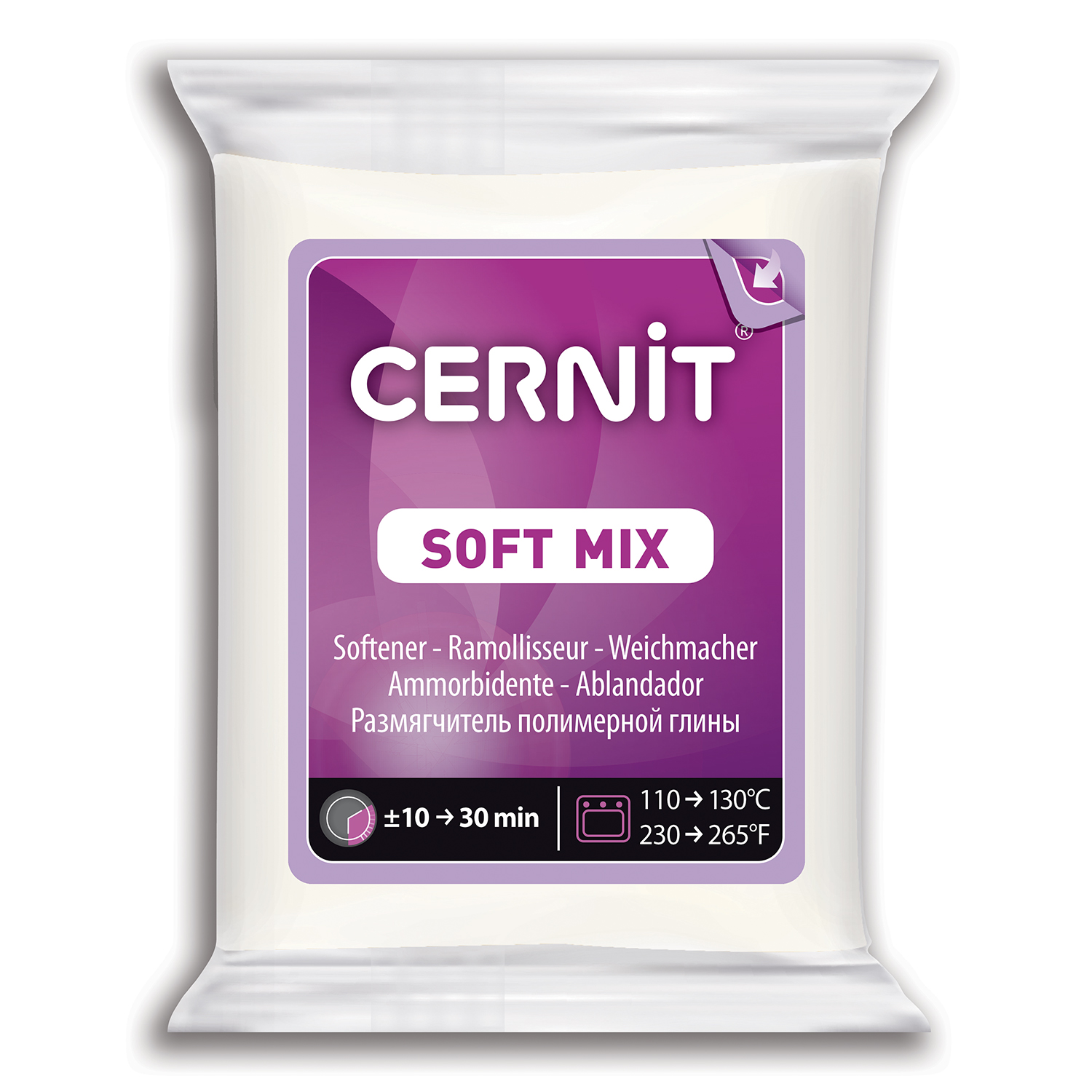 cernit-soft-mix-blanc-56g-auxiliaire-assouplissant image 1