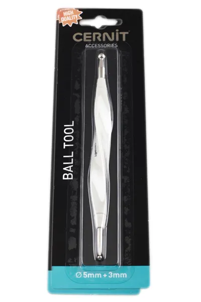 cernit-outil-acier-double-boules-m-tal-embosser image 1