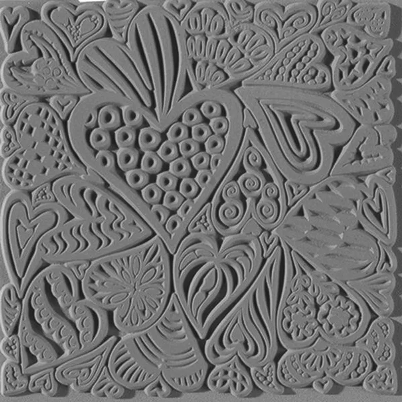 cernit-plaque-texture-grise-9x9cm-r-utilisable image 1