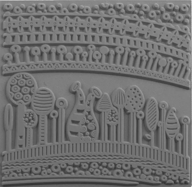 cernit-plaque-texture-grise-9x9cm-en-caoutchouc-2 image 1