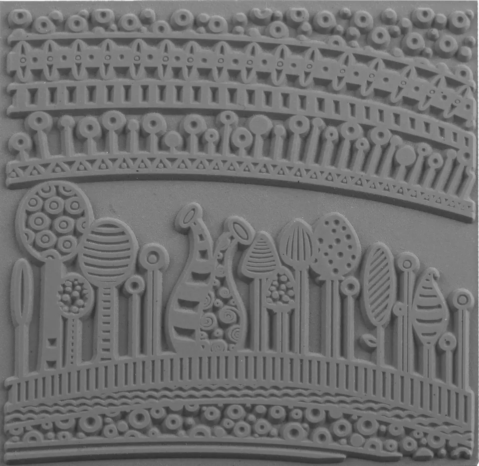 cernit-plaque-texture-grise-9x9cm-en-caoutchouc-2 image 1