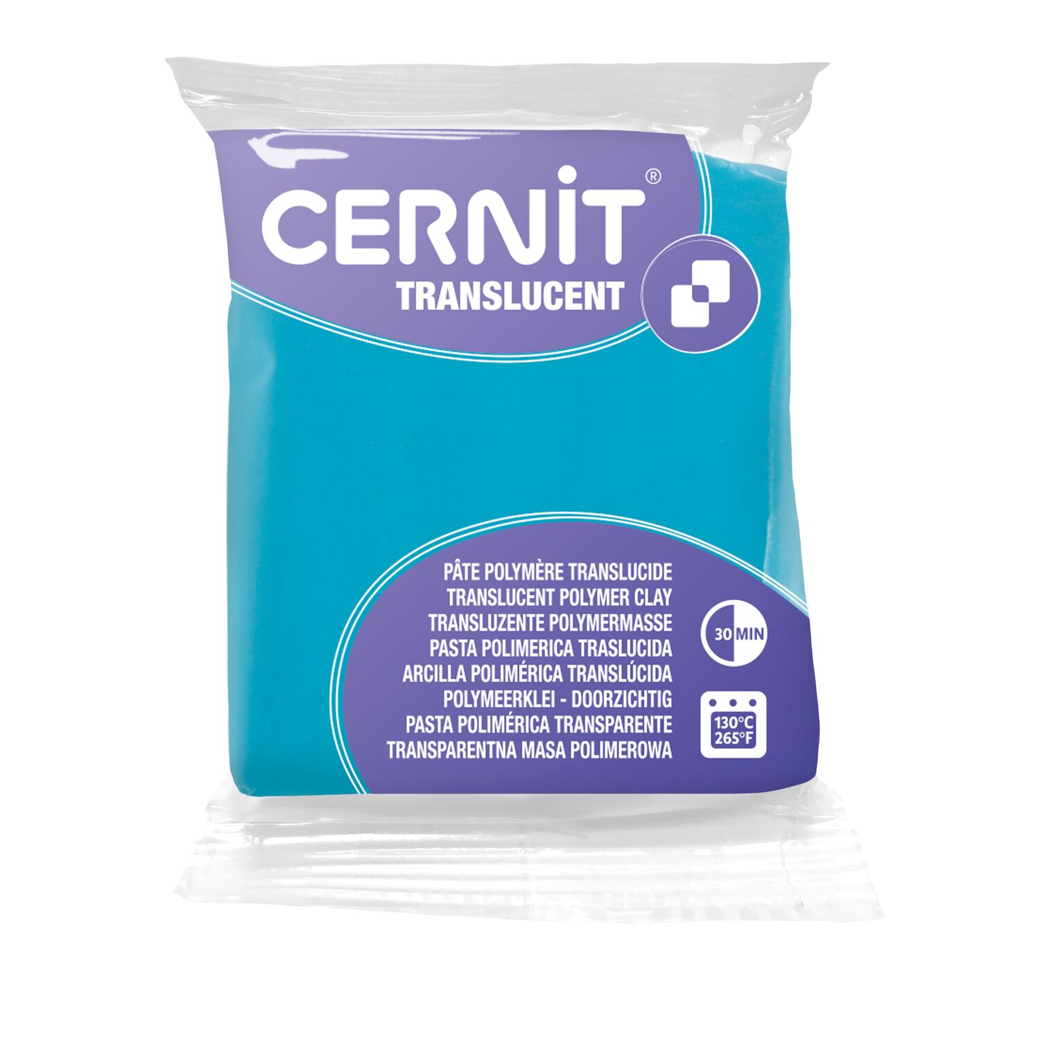 cernit-translucent-bleu-turquoise-p-te-polym-re-cuire-56g image 2