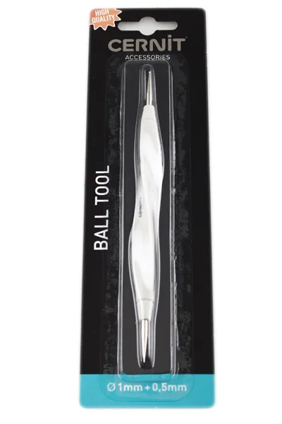 cernit-outil-acier-double-boules-m-tal-accessoire-modelage image 1