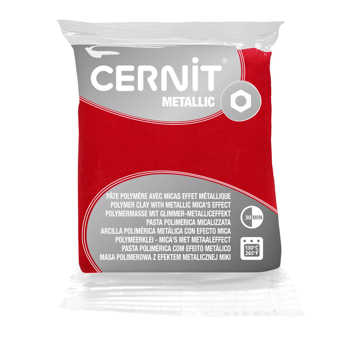 cernit-metallic-p-te-polym-re-rouge-56g image 2
