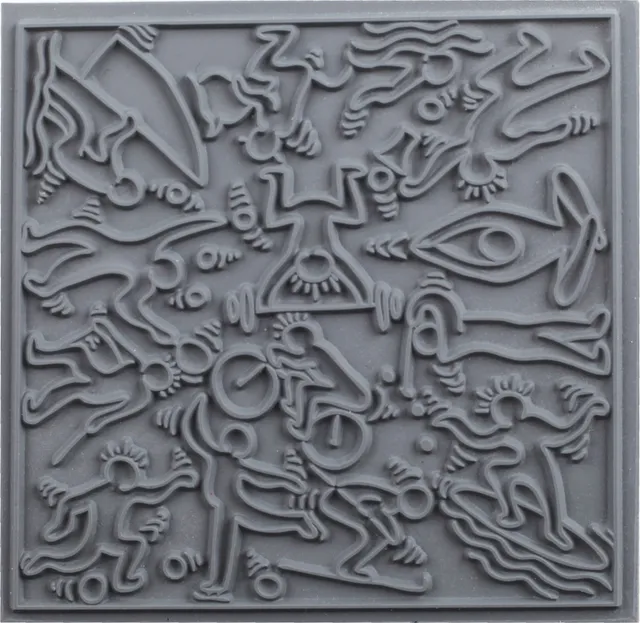 cernit-plaque-texture-gris-9x9cm-caoutchouc image 1