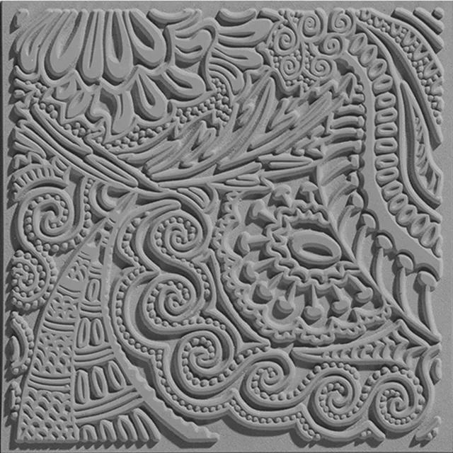 cernit-gris-plaque-texture-9x9cm-accessoire-caoutchouc-3 image 1