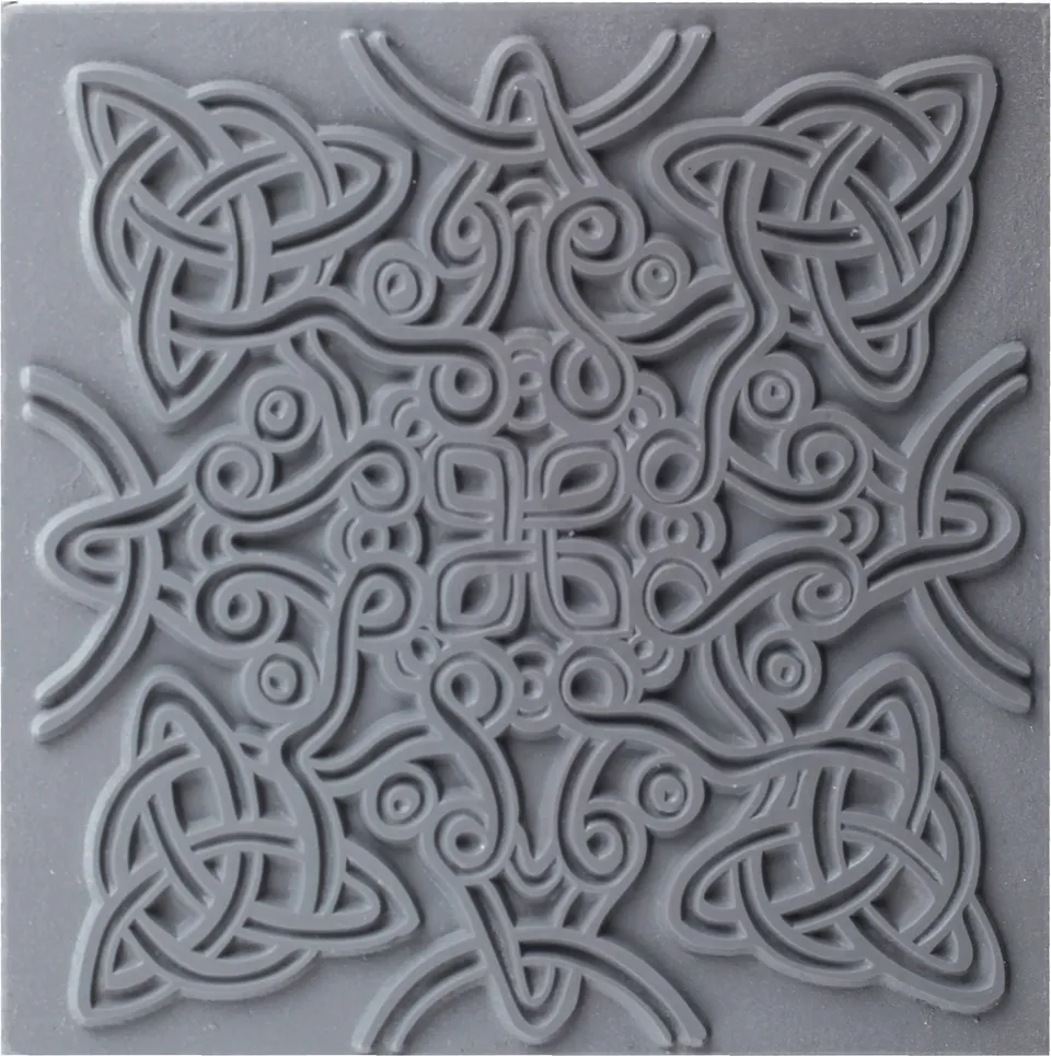 cernit-plaque-texture-grise-9x9cm-accessoire image 1